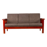Dallas Classic Wooden Sofa Set (3+1+1 Seater) - Honey Finish