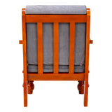 Denver Luxe Wooden Sofa Set (3+1+1 Seater) - Teak Finish