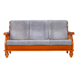 Denver Luxe Wooden Sofa Set (3+1+1 Seater) - Teak Finish