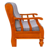Denver Luxe Wooden Sofa 3-Seater - Teak Finish