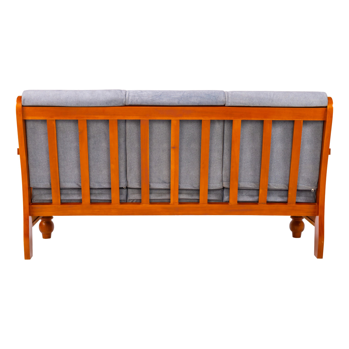 Denver Luxe Wooden Sofa Set (3+1+1 Seater) - Teak Finish