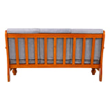 Denver Luxe Wooden Sofa Set (3+1+1 Seater) - Teak Finish