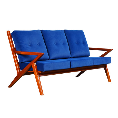 Derby Wooden Sofa 3-Seater - Light Walnut Finish