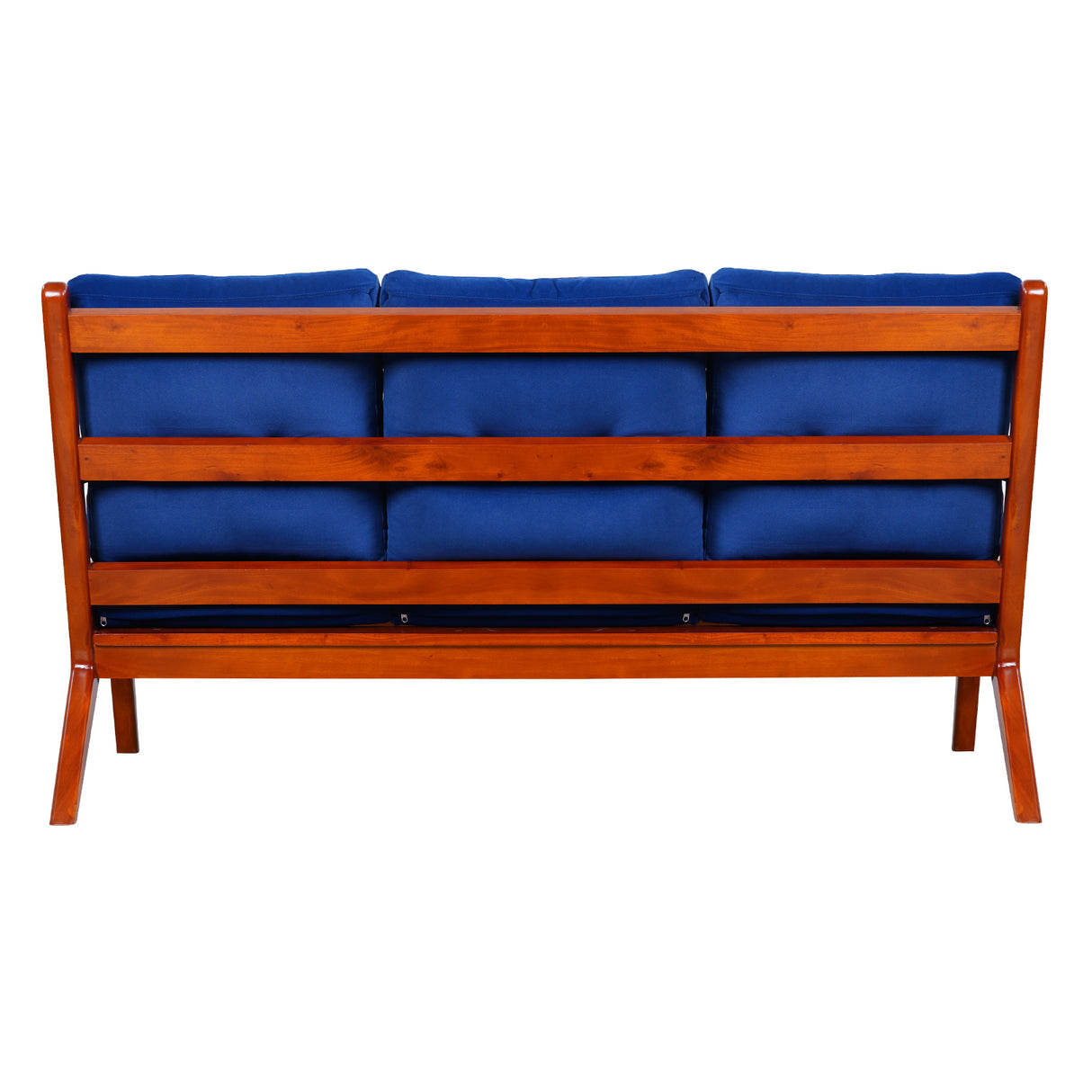 Derby Wooden Sofa Set (3+1+1-Seater) - Light Walnut Finish
