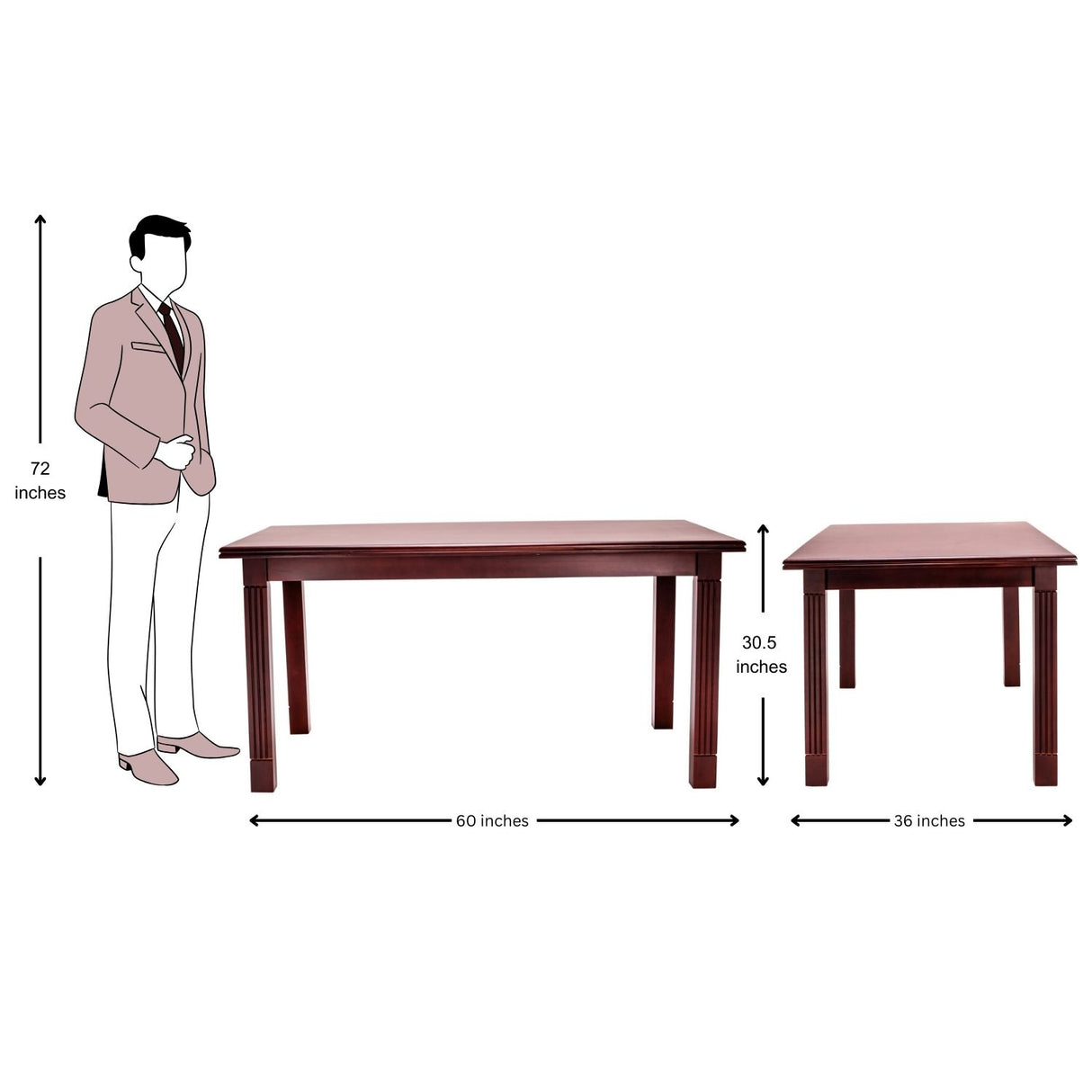 Glenburn Rectangle Wooden Top Dining Table 4-Seater - Honey Finish