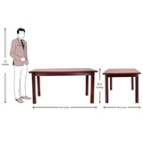 Glenburn Rectangle Wooden Top Dining Table 4-Seater - Honey Finish
