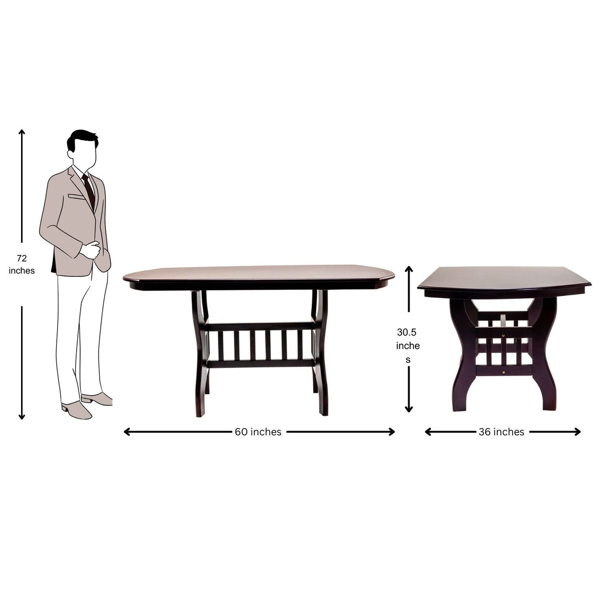 Kenmore Oval Wooden Top Dining Table 4-Seater - Light Walnut Finish