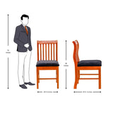 Havana Stylish Dining Chair - Teak Finish