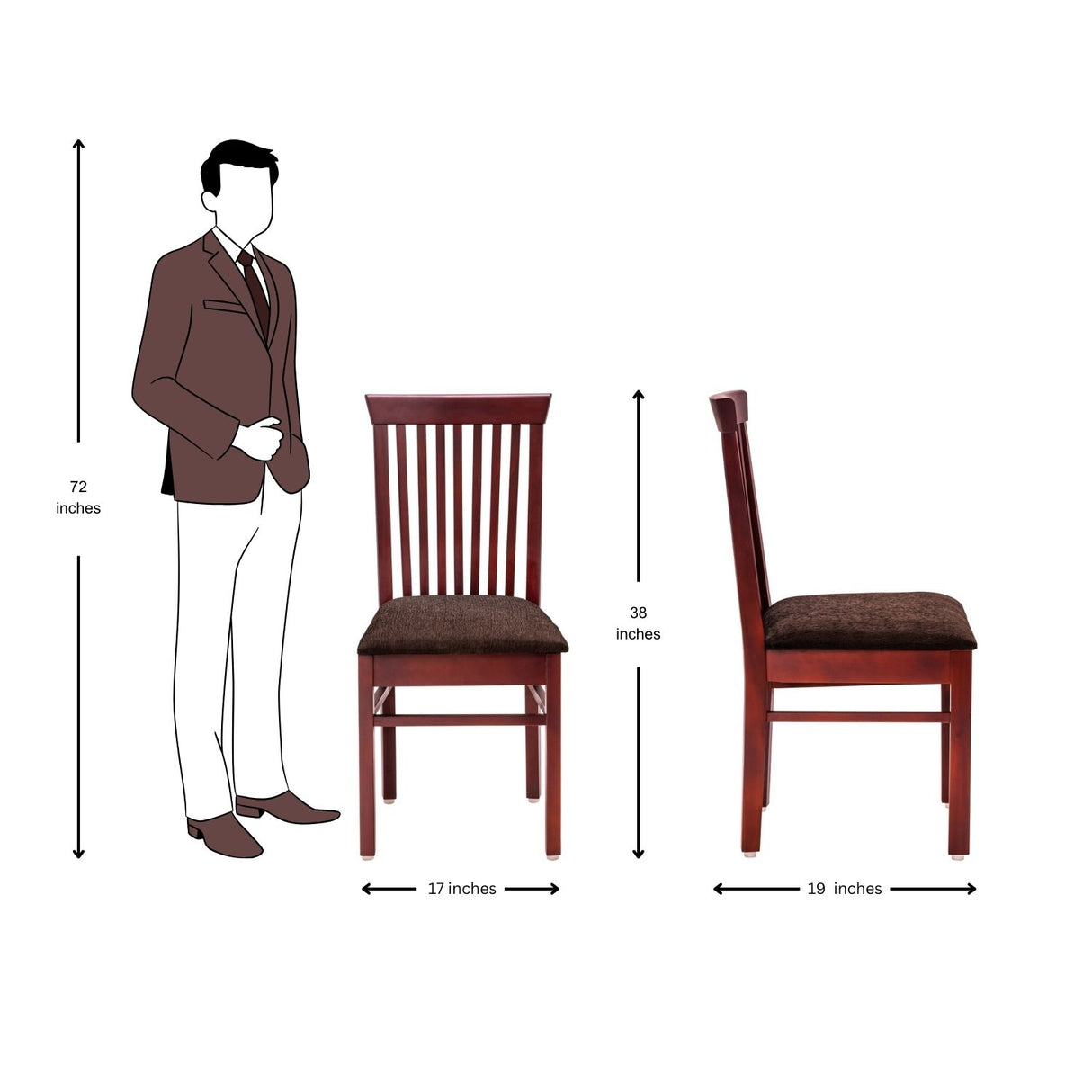 Kiron Modern Dining Chair - Honey Finish