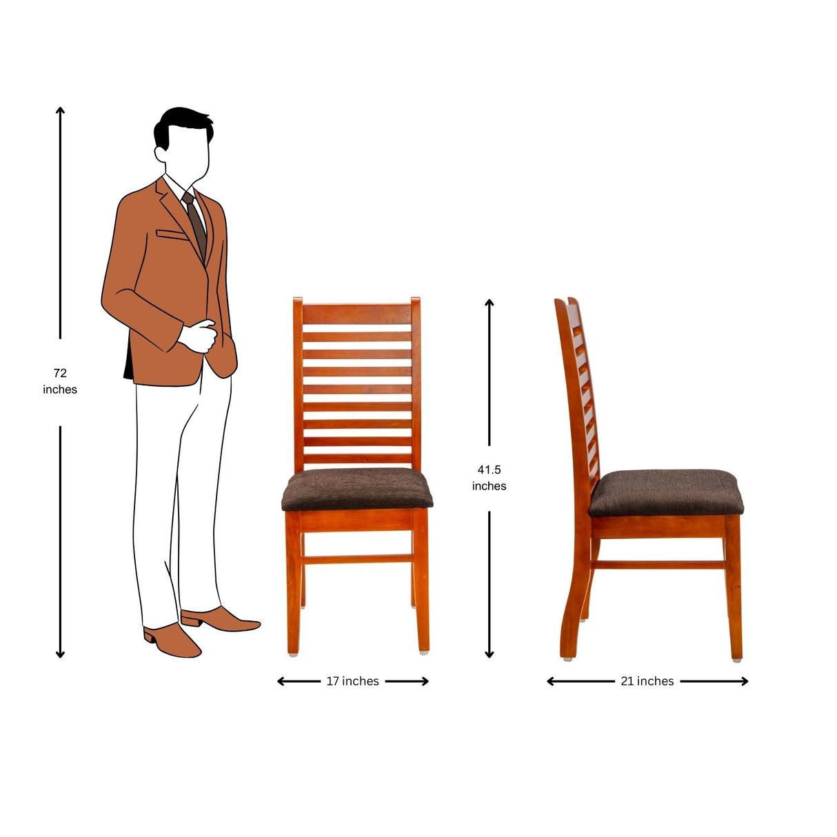 Watford Premium Dining Chair - Teak Finish