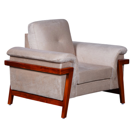 Easton Fabric Sofa 1-Seater - Beige