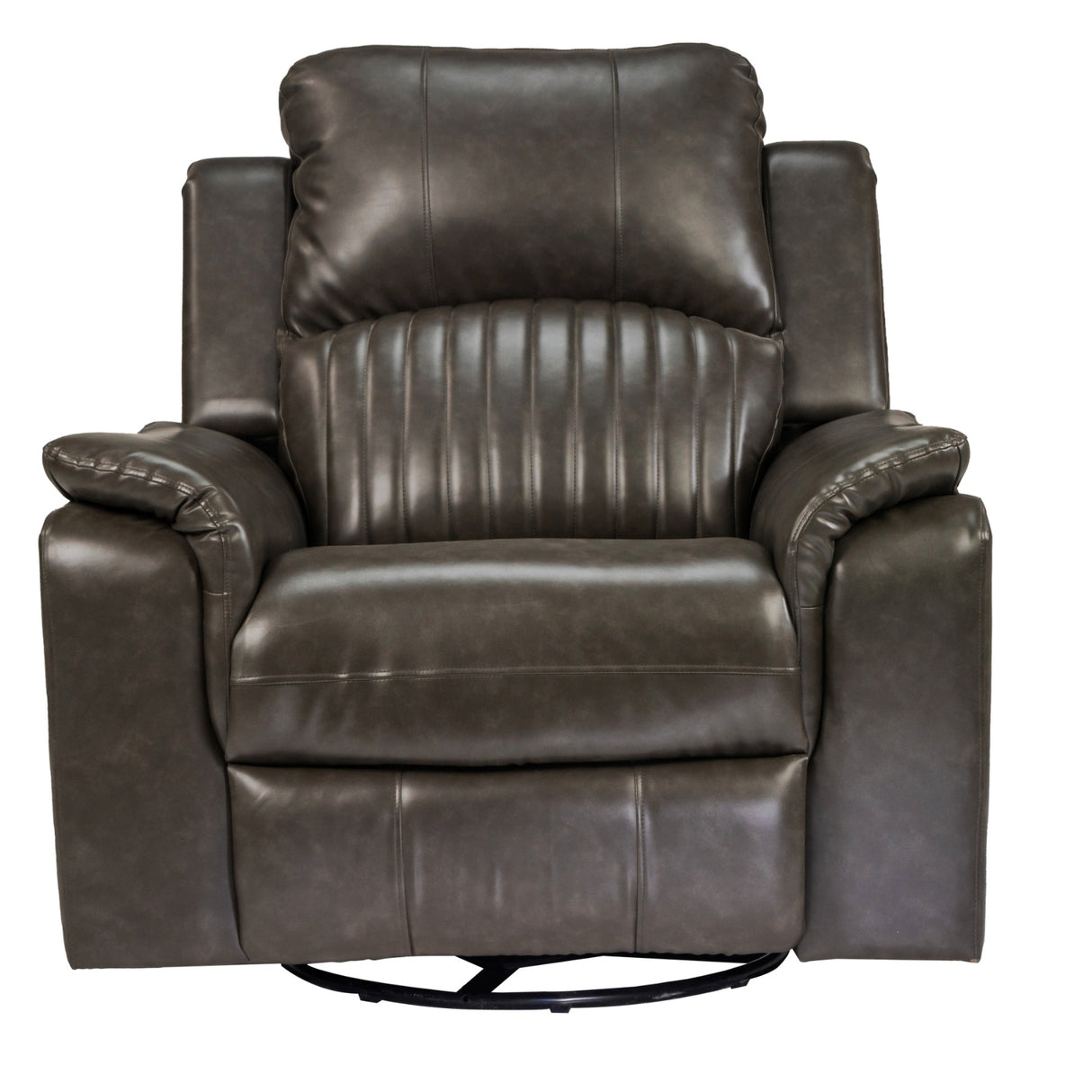 Edinburgh Elite Rexine Recliner 1-Seater - Dark Grey