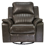 Edinburgh Elite Rexine Recliner 1-Seater - Dark Grey