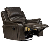 Edinburgh Elite Rexine Recliner 1-Seater - Dark Grey
