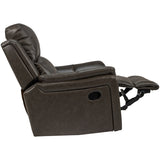 Edinburgh Elite Rexine Recliner 1-Seater - Dark Grey