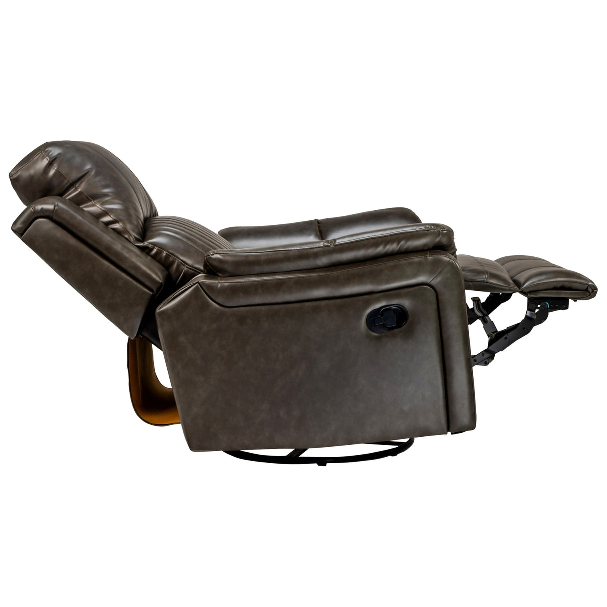Edinburgh Elite Rexine Recliner 1-Seater - Dark Grey