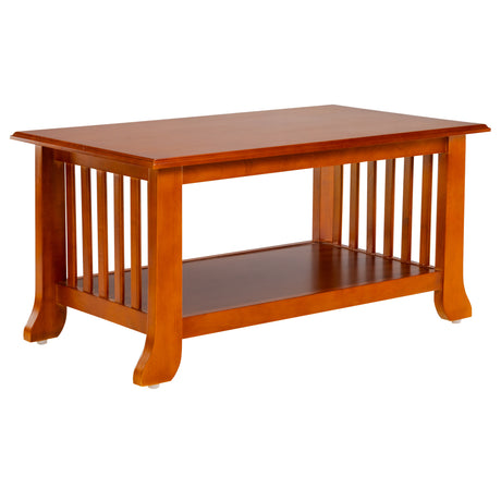 Ely Wooden Coffee Table - Teak Finish