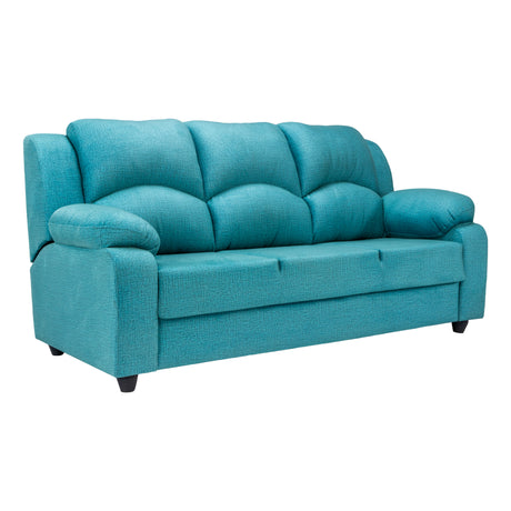 Emden Cozy Fabric Sofa 3-Seater - Blue