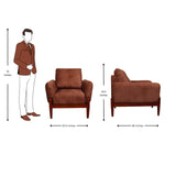 Enfield Fabric Sofa 1-Seater - Maroon
