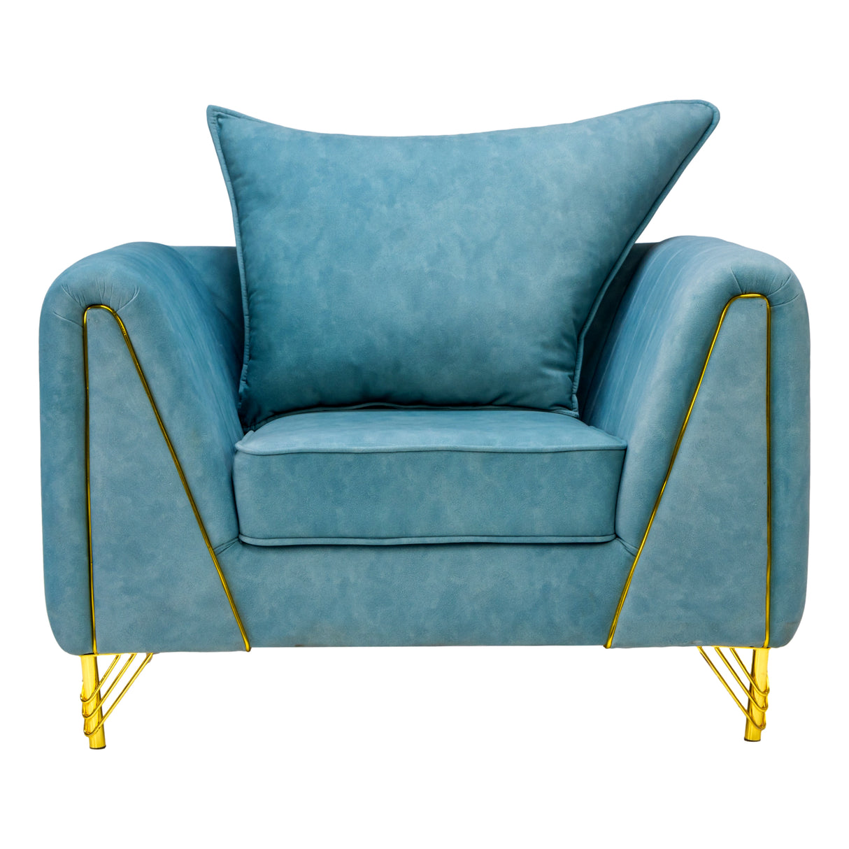 Estonia Contemporary Fabric Sofa Set (3+1+1 Seater) - Green