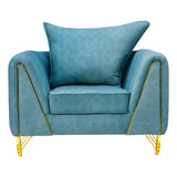 Estonia Contemporary Fabric Sofa Set (3+1+1 Seater) - Green
