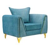 Estonia Contemporary Fabric Sofa Set (3+1+1 Seater) - Green