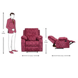 Ferrara Fabric Recliner 1-Seater - Maroon