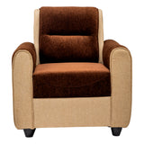 Finland Relax Comfort  Fabric Sofa  Set (3+1+1 Seater) - Brown and Sandal