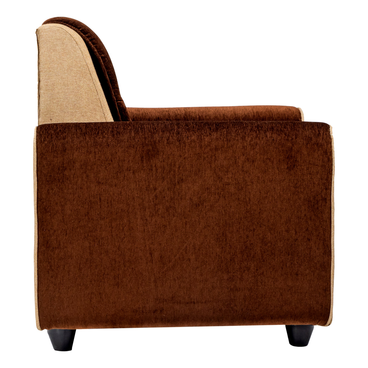 Finland Relax Comfort  Fabric Sofa 1-Seater  - Brown and Sandal