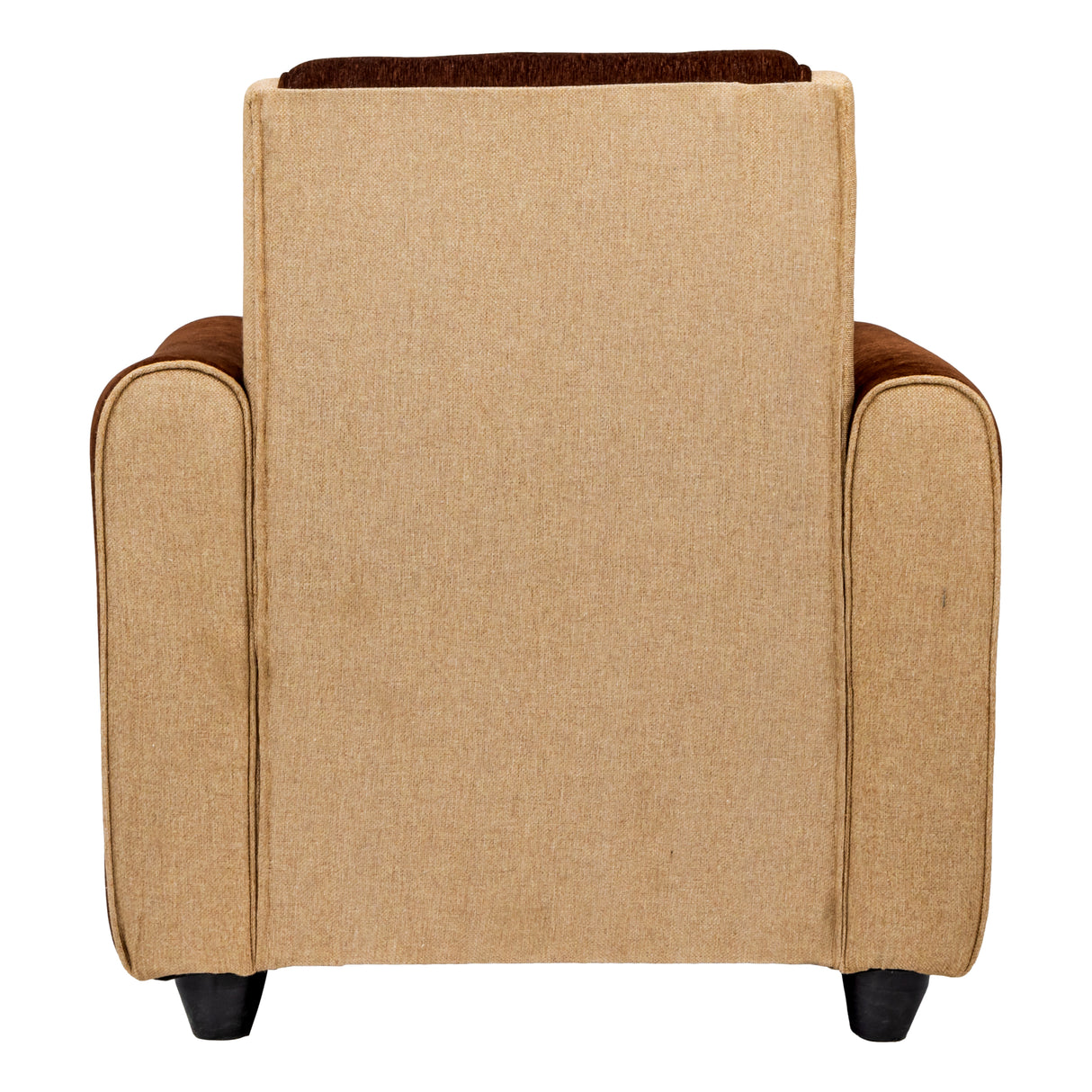 Finland Relax Comfort  Fabric Sofa 1-Seater  - Brown and Sandal