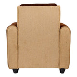 Finland Relax Comfort  Fabric Sofa  Set (3+1+1 Seater) - Brown and Sandal