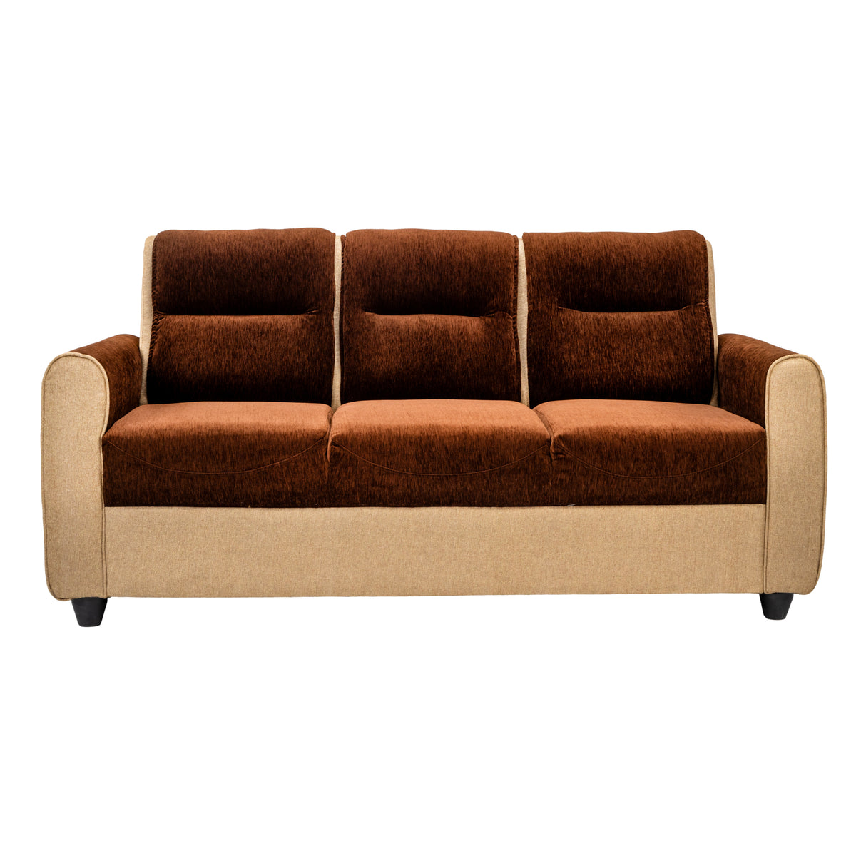 Finland Relax Comfort  Fabric Sofa 3-Seater  - Brown and Sandal