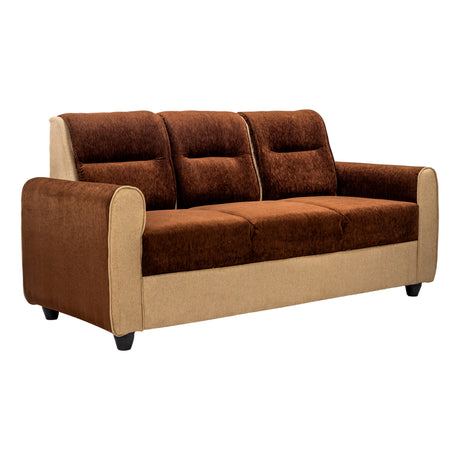 Finland Relax Comfort  Fabric Sofa 3-Seater  - Brown and Sandal