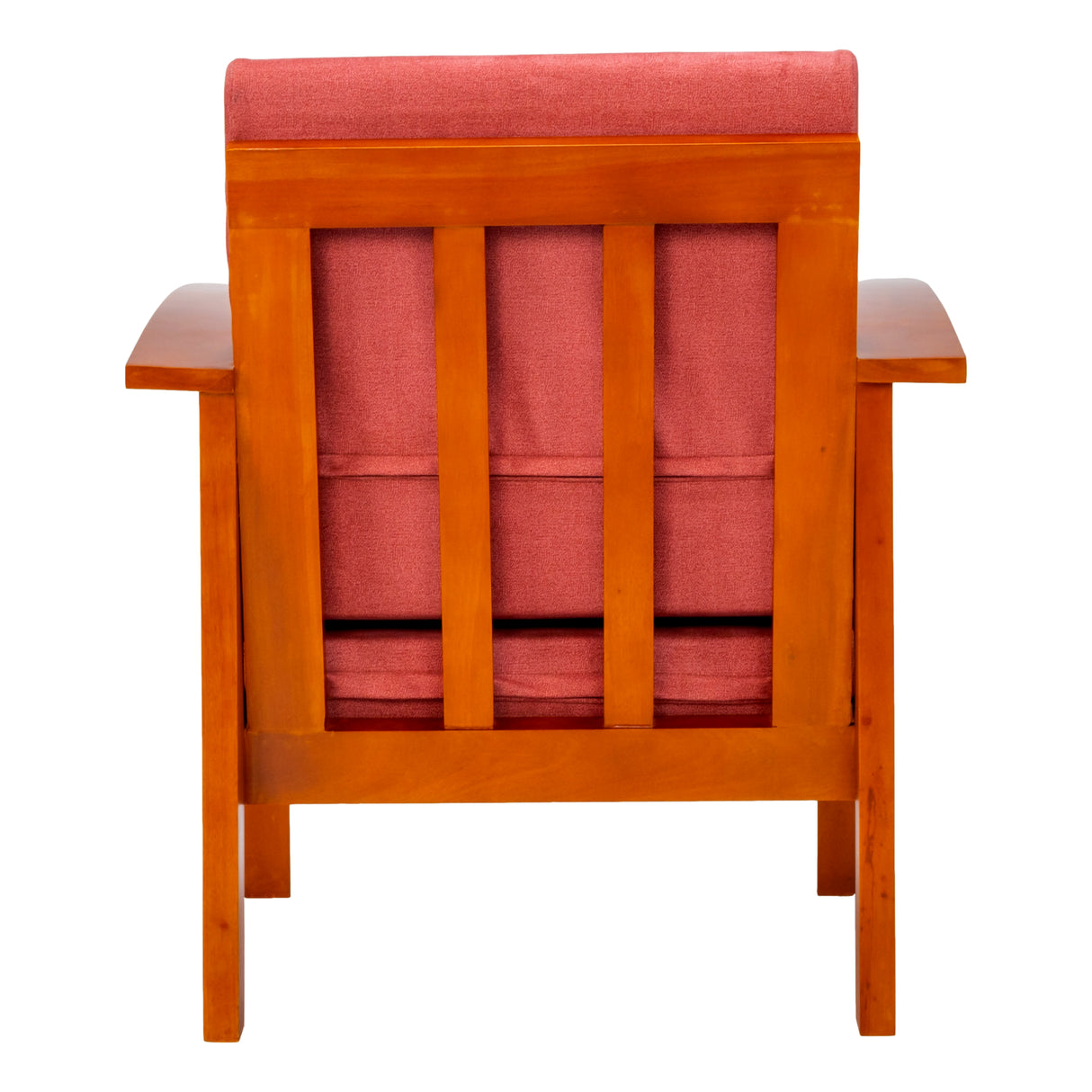 Georgia Prime Wooden Sofa Set (3+1+1 Seater) - Teak Finish