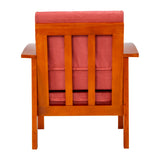 Georgia Prime Wooden Sofa 1-Seater - Teak Finish