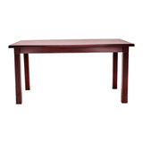 Glenburn Rectangle Wooden Top Dining Table 4-Seater - Honey Finish