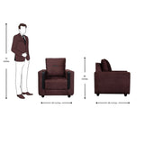 Hague Fabric Sofa 1-Seater - Brown