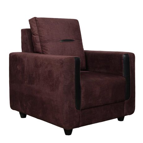 Hague Fabric Sofa 1-Seater - Brown