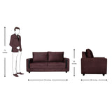 Hague Fabric Sofa Set (3+1+1-Seater) - Brown