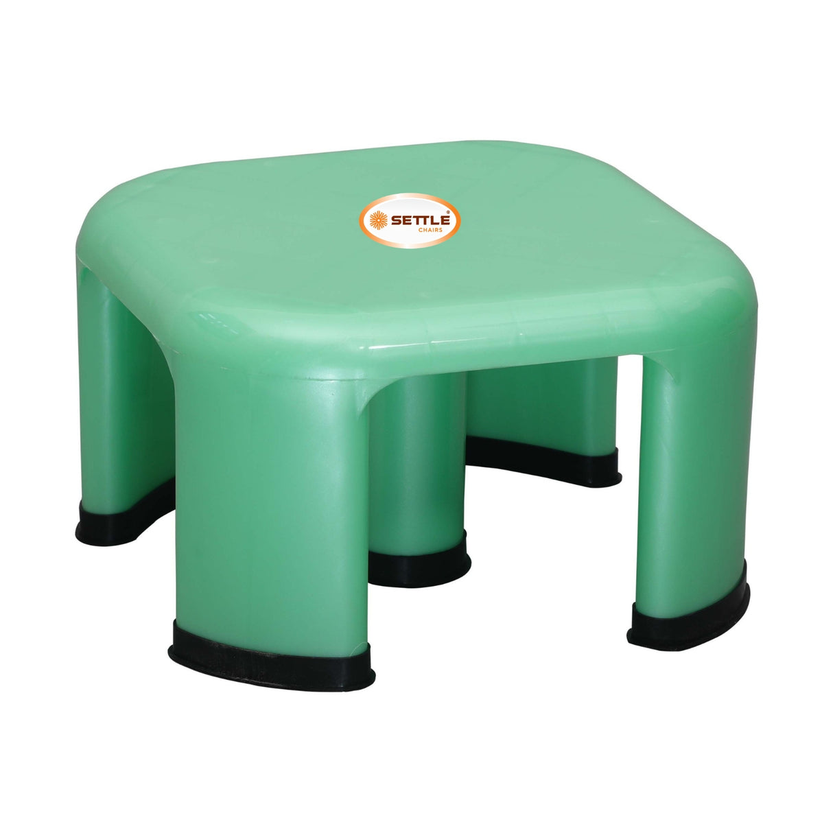 Settle Aura Plastic Foot Stool – Pearl Green