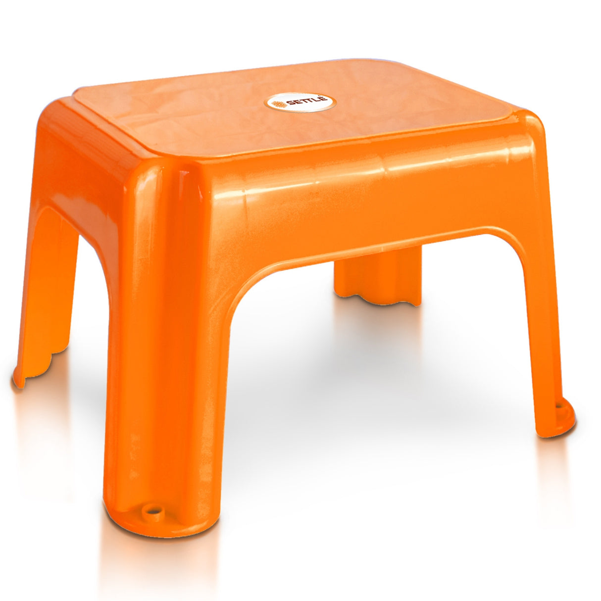 Settle Zenith Plastic Foot Stool – Pearl Orange