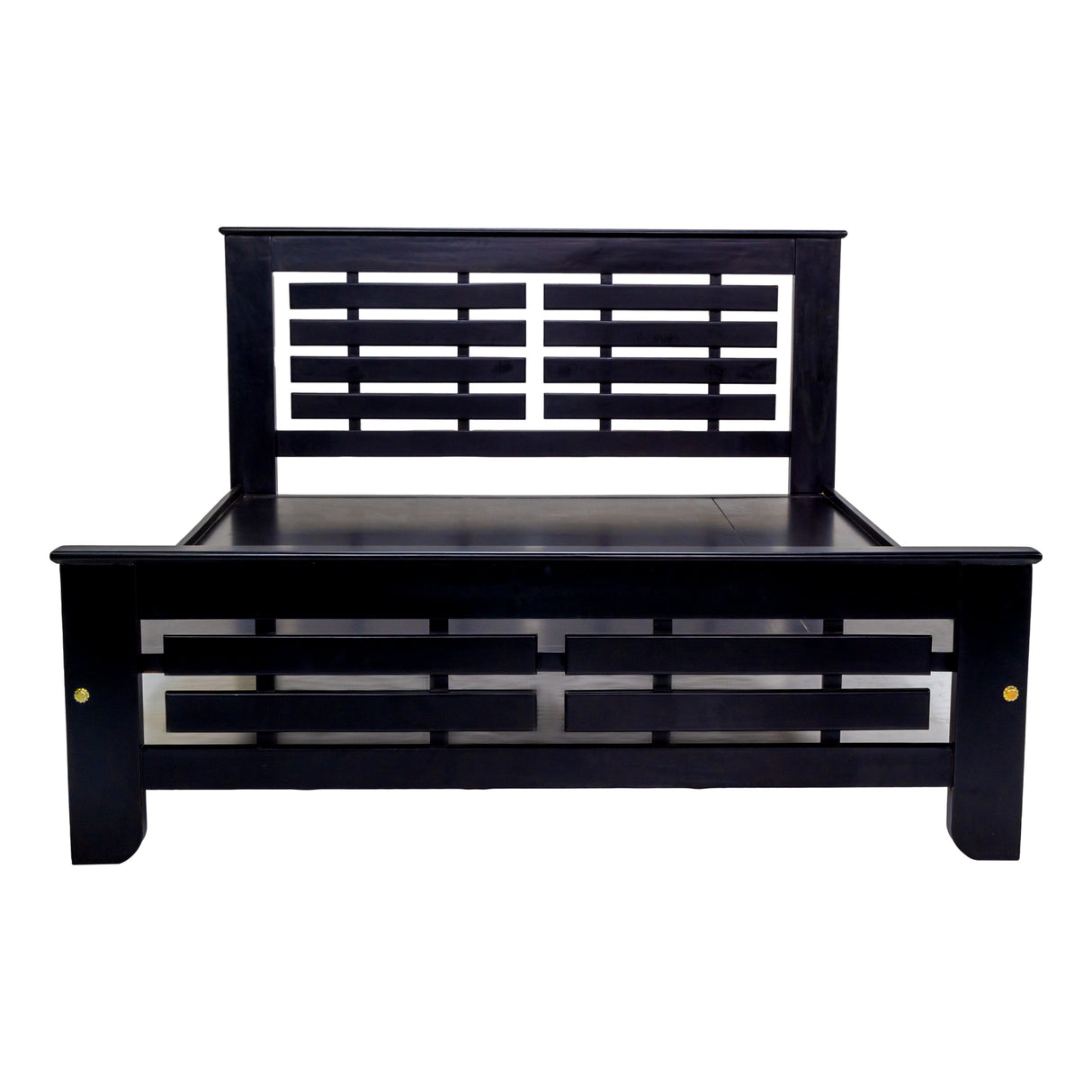 Houston Elite Wooden Bed King Size - Dark Walnut Finish
