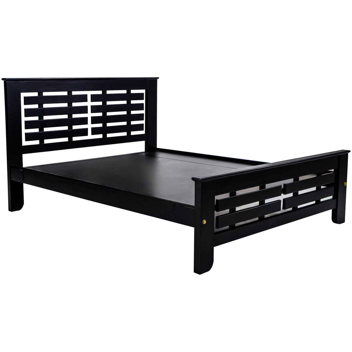 Houston Elite Wooden Bed King Size - Dark Walnut Finish