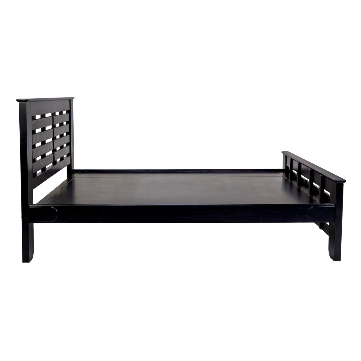 Houston Elite Wooden Bed King Size - Dark Walnut Finish