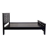 Houston Elite Wooden Bed King Size - Dark Walnut Finish