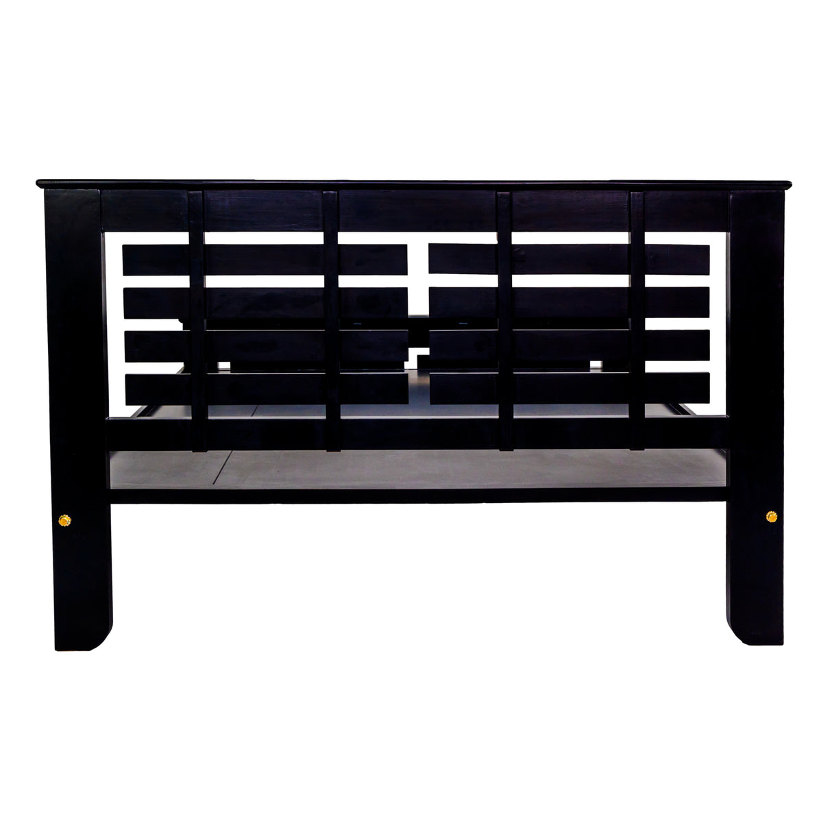 Houston Elite Wooden Bed King Size - Dark Walnut Finish