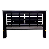 Houston Elite Wooden Bed King Size - Dark Walnut Finish