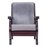 Indiana Elite Wooden Sofa Set (3+1+1 Seater) - Light Walnut Finish