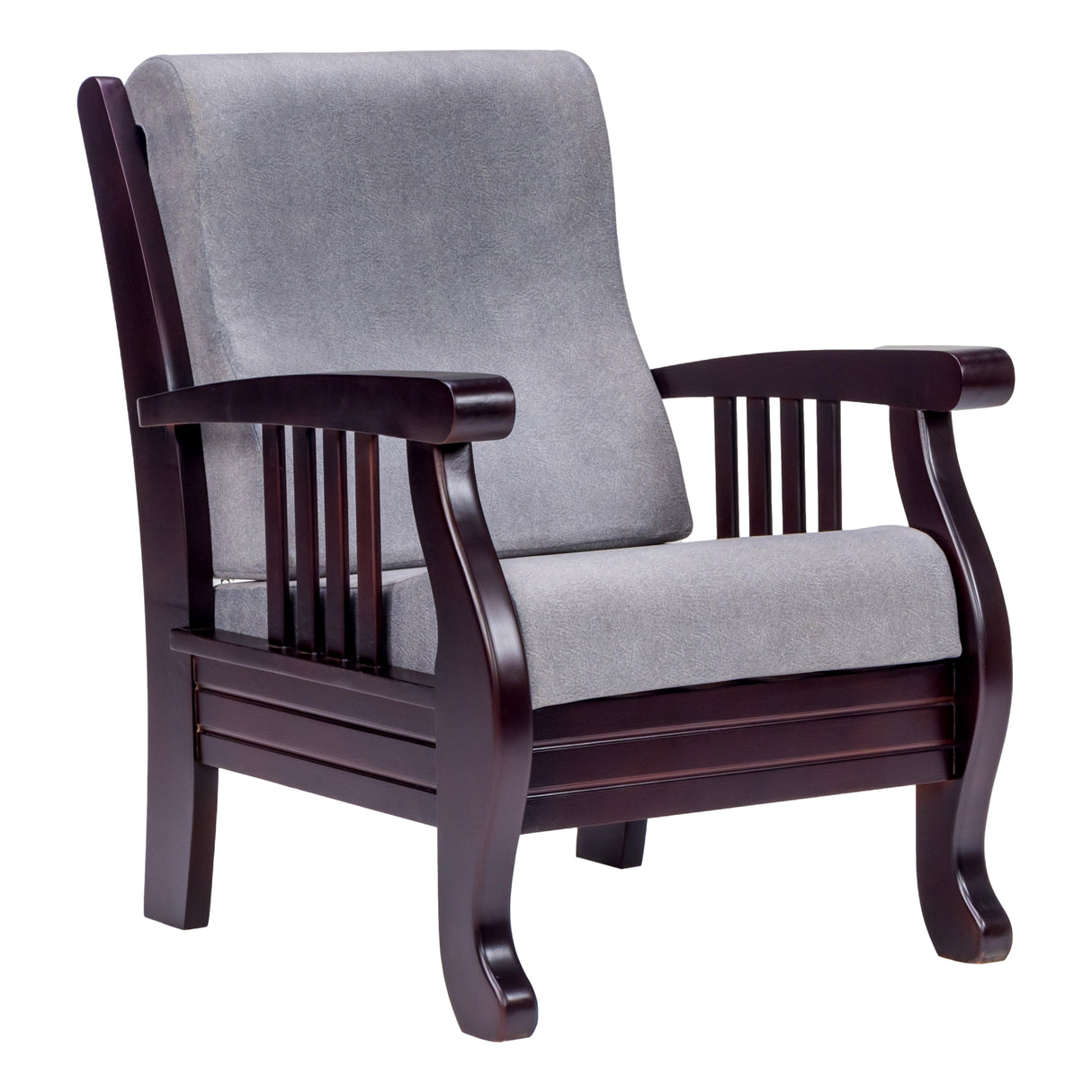 Indiana Elite Wooden Sofa Set (3+1+1 Seater) - Light Walnut Finish