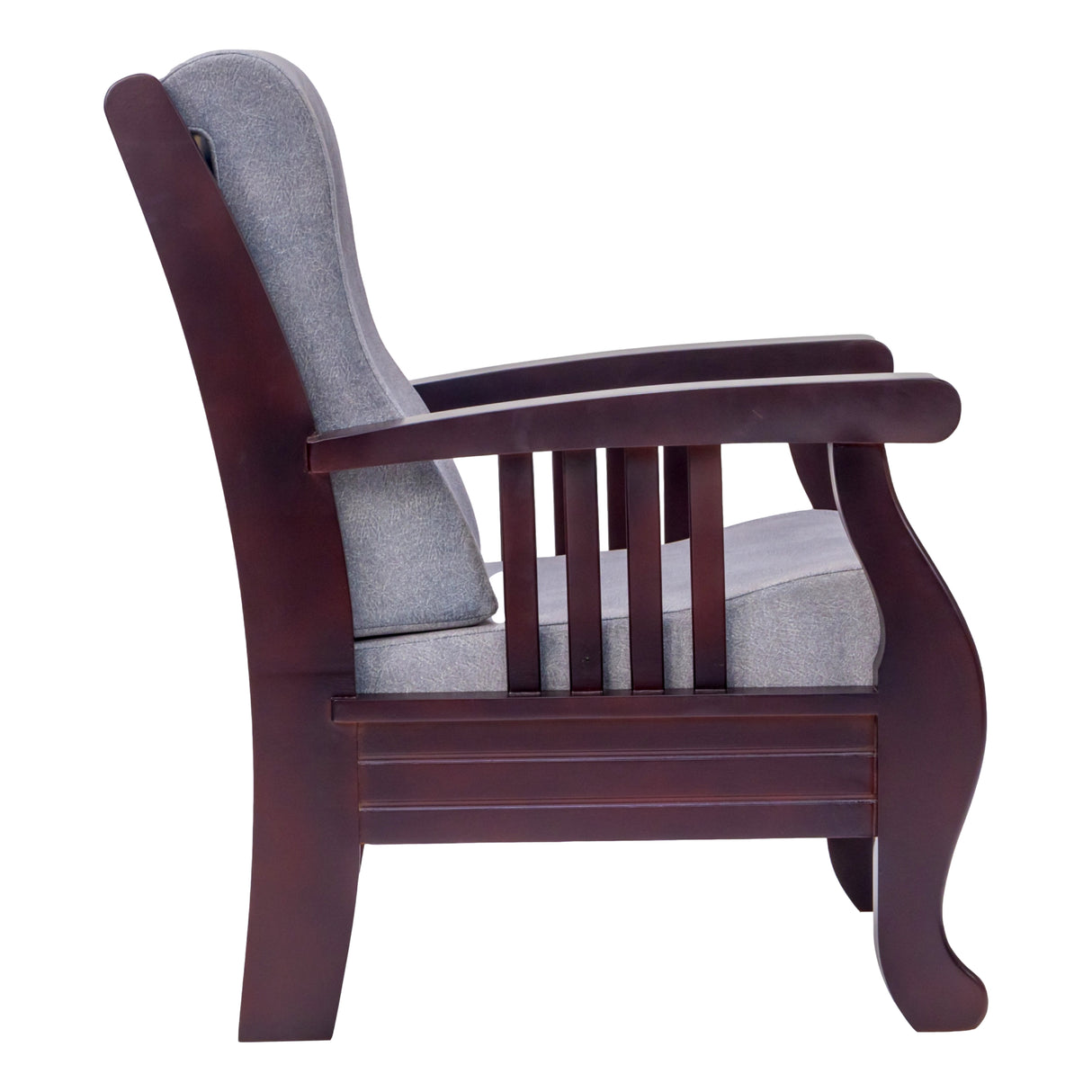 Indiana Elite Wooden Sofa Set (3+1+1 Seater) - Light Walnut Finish